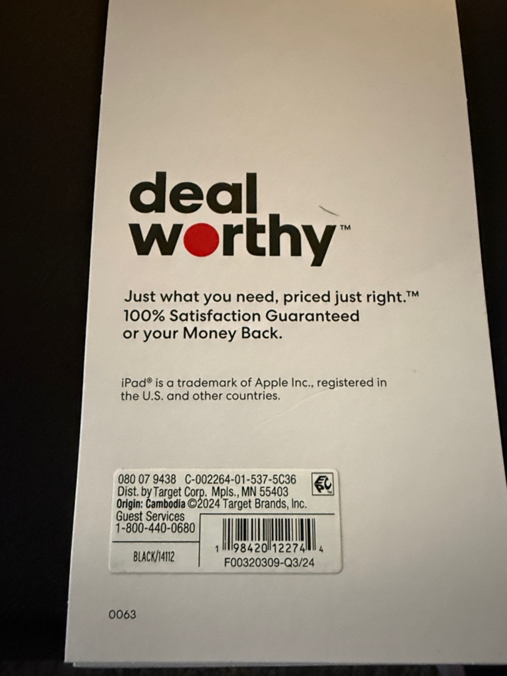 Deal Worthy Black Tablet Sleeve - Fits Up to 12" - Picture 3 of 4